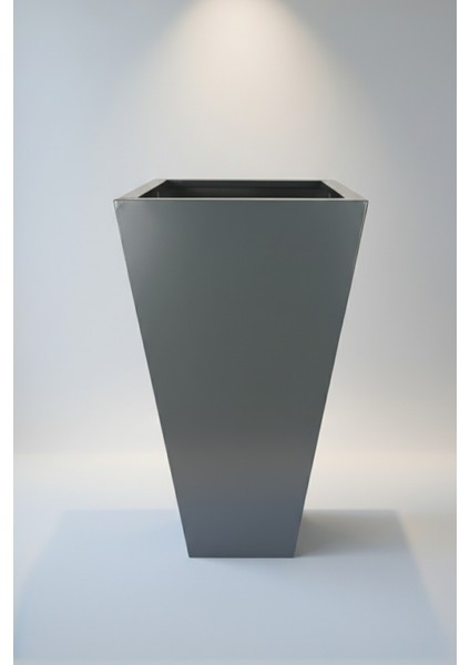 Zenith 80 cm Dikey Metal Saksı - İç ve Dış Mekan Modern Dekoratif Saksılık (80x38 cm)