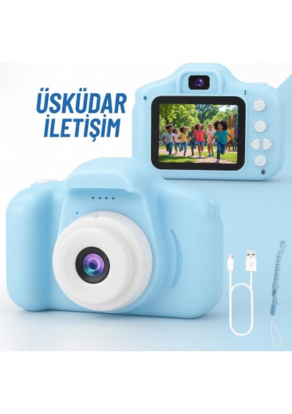 Çocuk Fotoğraf Makinesi – Hd Ekranlı, Şarjlı, Hediye Kablo ve Askı Dahil Hediye Setli fiyatları