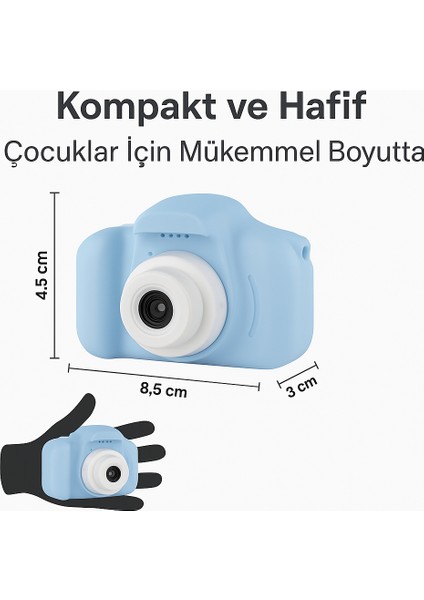 Çocuk Fotoğraf Makinesi – Hd Ekranlı, Şarjlı, Hediye Kablo ve Askı Dahil Hediye Setli modelleri