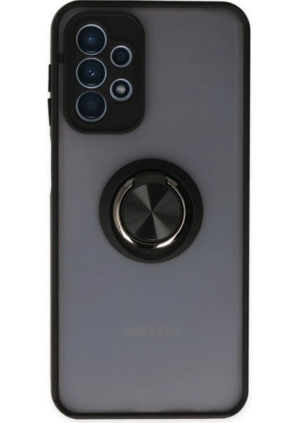 Zengezur Newface Samsung Galaxy A23 4g Kılıf Montreal Yüzüklü Silikon Kapak - Siyah