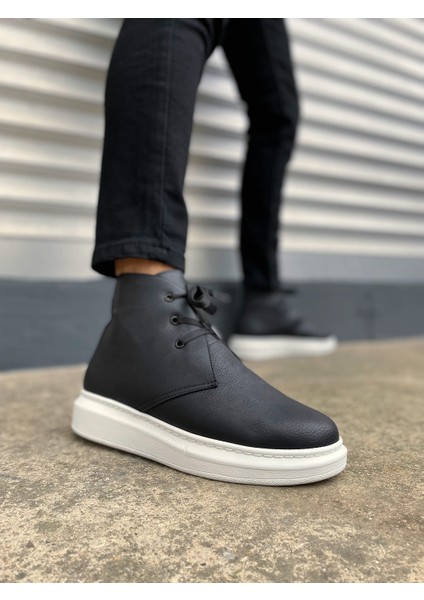 STABLE Bağcıklı Ortopedik Taban Cilt Erkek Spor Bot CBT - Siyah fırsatları