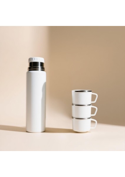 Paslanmaz Çelik 3 Bardaklı Matara SETİ-500 ml indirimleri