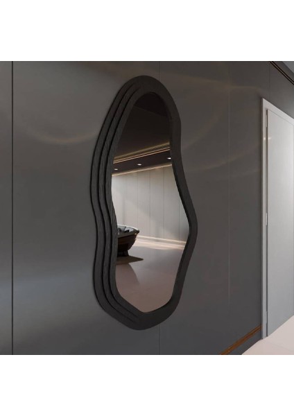 Organik Form Dalgalı Dekoratif Duvar Aynası – Modern Tasarım