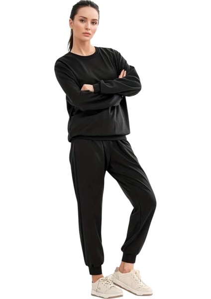 Sıfır Yaka Kalın Kışlık Oversize Kadın Eşofman Takımı fiyatları