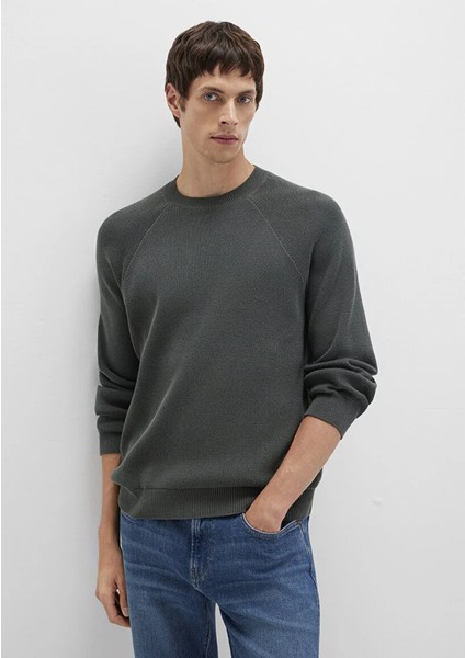 Bisiklet Yaka Yeşil Kazak 0710307-71598 fiyatları