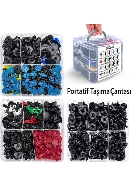 680 Parça Sökme Perçinleme Onarım Bağlantı Modifiye Aksesuarları Seti Kutulu fırsatları