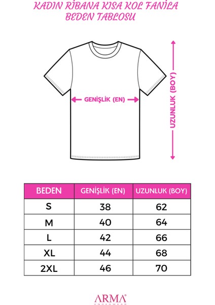 2'li Paket Kadın Siyah Tişört Bisiklet Yaka Kısa Kollu Fanila %100 Pamuk Ribana