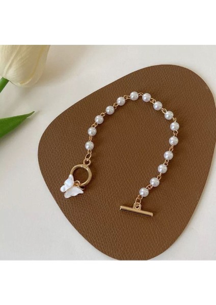 Zarafetinizi Tamamlayacak Inci Kelebek Model Kadın Bileklik fiyatları