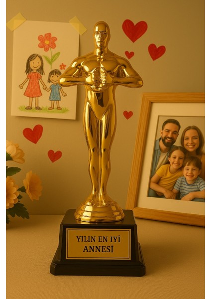 Yılın En Iyi Annesi Ödül Kupası - Altın Renk Dekoratif Hediye Büyük Boy modelleri