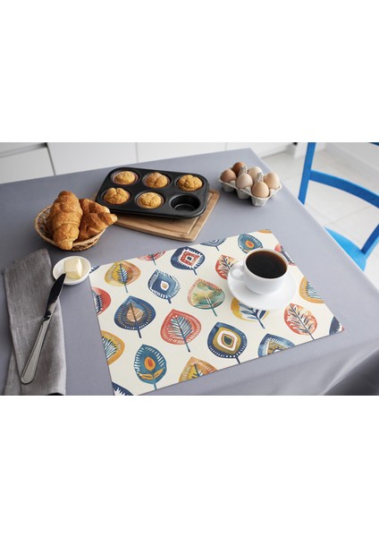 Silinebilir Şık Desenli Supla Servis Matı