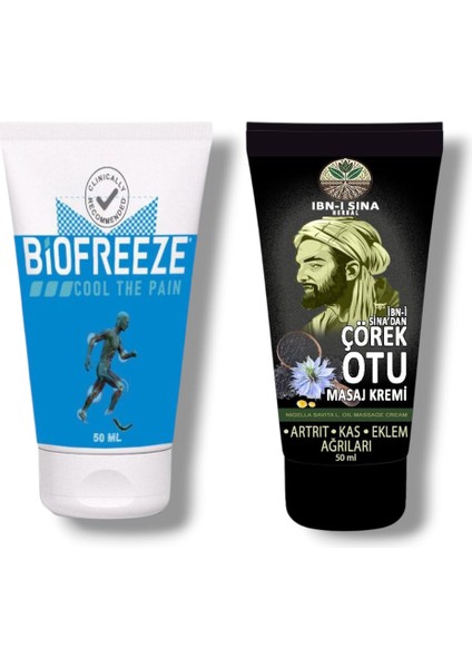 Cool The Pain + Ibn-I Sina Çörek Otu Kremi Bitkisel Kas ve Eklemler Için Ağrı Masaj Kremleri 50 ml
