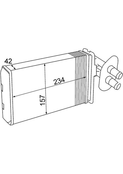 AH69000S Kalorifer Radyatörü Vw Transporter T4 1.9d-Td-2.0d-2.4d-2.5d-Td Ön 234X157X42 A C 701820031