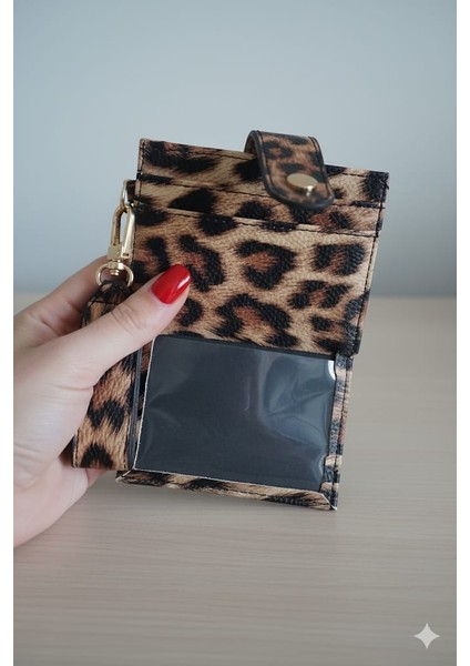 Leopar Desenli Anahtarlık ve Kartlık Detaylı Minimal Cüzdan & Kartlık fiyatları