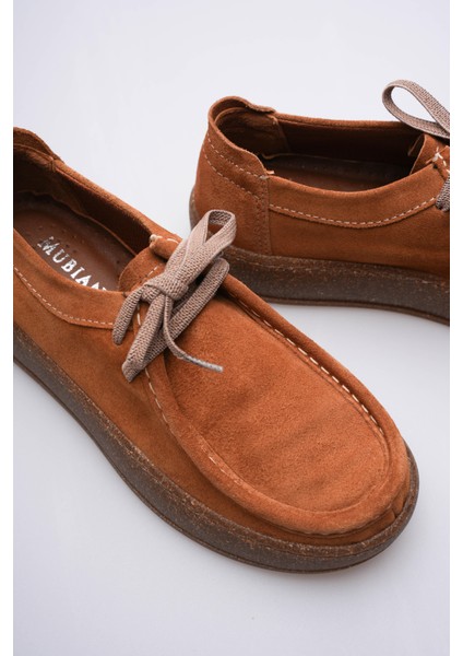 Kadın Hakiki Süet Loafer Comfort Tabanlı Günlük Ayakkabı Taba Misley modelleri