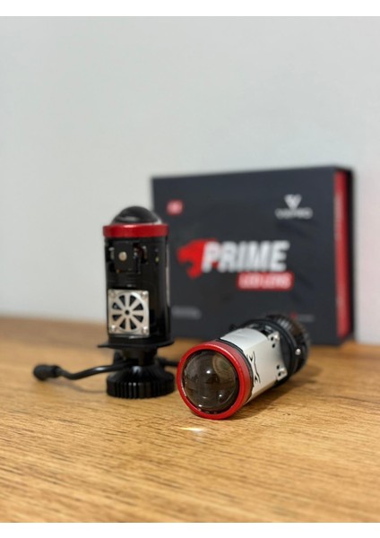 H4 Mercekli LED Zenon Prime 60WATT Güç 23.000 Lümen Şimşek Etkili LED Zenon 12-24V Uzun Ömürlü Güçlü Çizgisel Odak