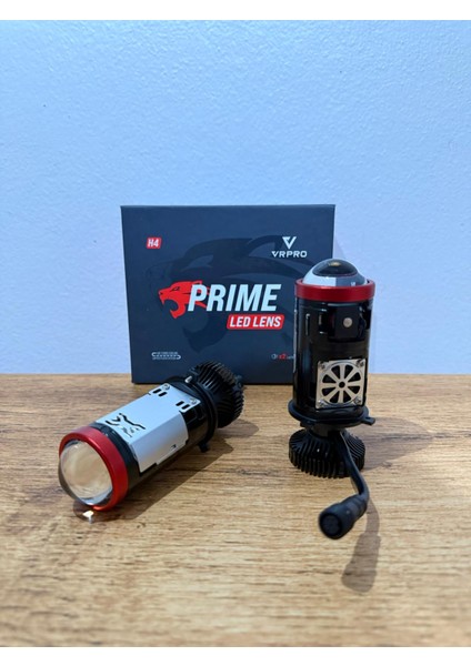 H4 Mercekli LED Zenon Prime 60WATT Güç 23.000 Lümen Şimşek Etkili LED Zenon 12-24V Uzun Ömürlü Güçlü Çizgisel Odak fırsatları