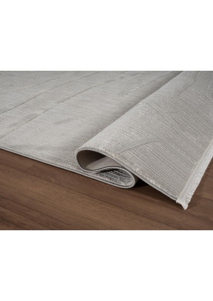 Sümer SM014G Gri Rengi Halı Çizgi Desenli Dekoratif Modern Antialerjik Salon Mutfak Halısı modelleri