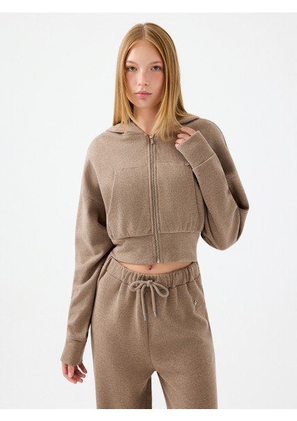 Regular Long Crop Kadın Sweatshirt