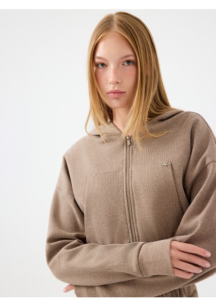 Regular Long Crop Kadın Sweatshirt fırsatları