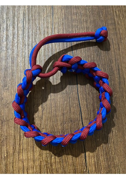 Bordo Mavi Geçişli Model Paracord Bileklik fiyatları