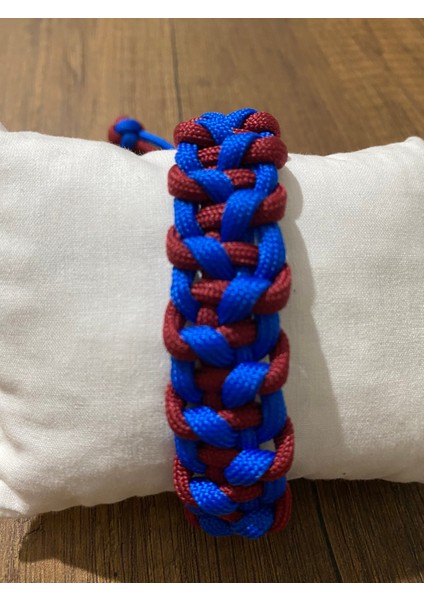 Bordo Mavi Geçişli Model Paracord Bileklik modelleri