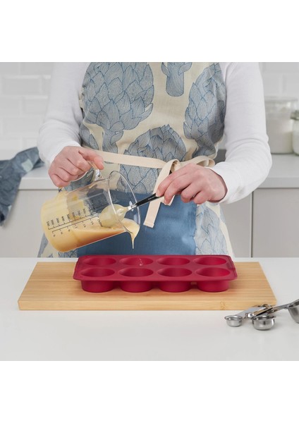 Kantnal Muffin Kalıbı Koyu Kırmızı 18 x 30 cm fiyatları