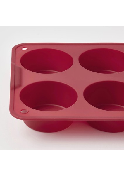 Kantnal Muffin Kalıbı Koyu Kırmızı 18 x 30 cm indirimleri