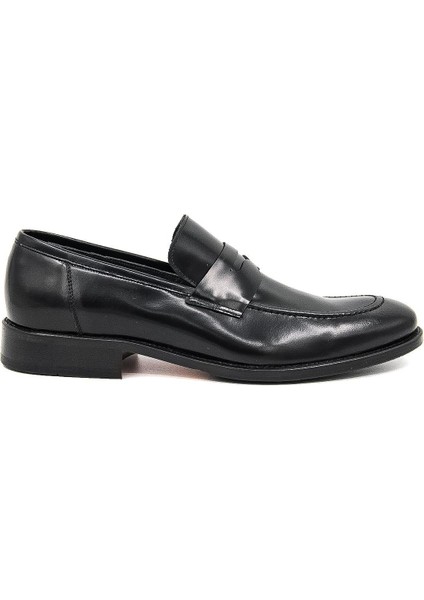 00600-57 Kösele Erkek Klasik Ayakkabı - Siyah