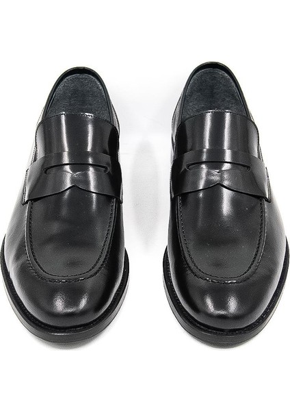 00600-57 Kösele Erkek Klasik Ayakkabı - Siyah