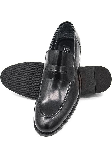 00600-57 Kösele Erkek Klasik Ayakkabı - Siyah