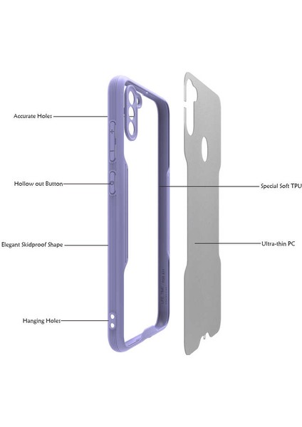 Galaxy A11 Kılıf Senk Parfe Kapak-Siyah modelleri