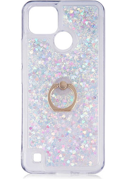 Realme C21 Kılıf Senk Milce Kapak-Gümüş