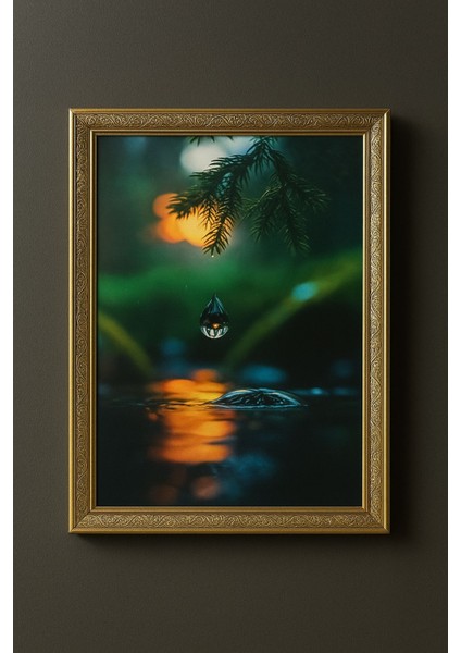 Nature Drop – Doğanın Sessizliği Duvar Tablosu (Çerçeveli)
