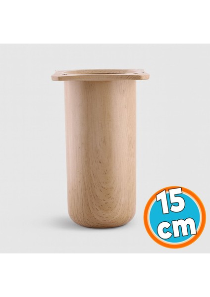 Mobilya Kanepe Koltuk Yatak Baza Yükseltici Yükseltme Ayağı Ayakları Plastik Kayın Beji 15 cm