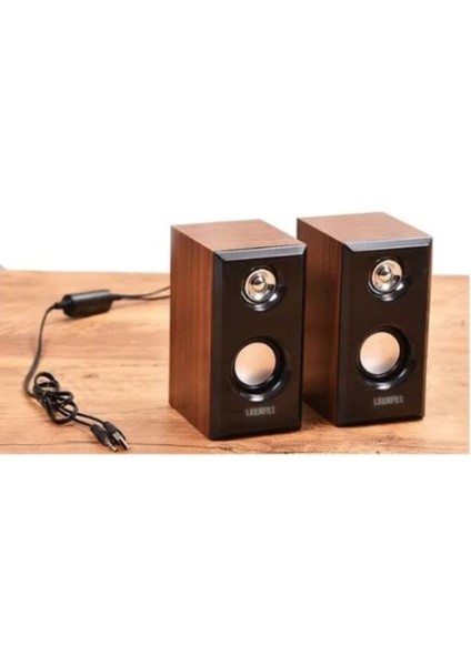 Ahşap Hoparlör 1+1 Ses Sistemi Kablolu USB Multımedıa Wooden Speaker modelleri
