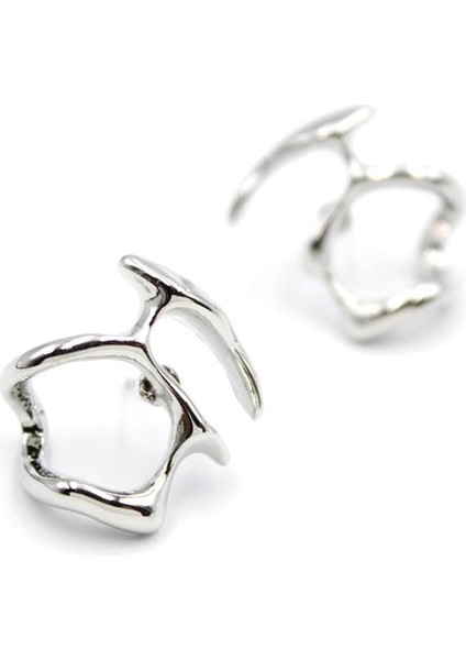 Metal Küpe - Gümüş