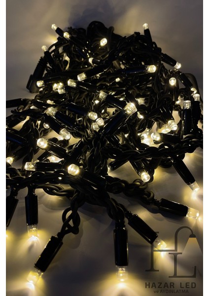 2.5 Metre Saçak LED Gün Işığı 152 Ledli 24 Saçaklı Eklenebilir IP65 Dış Mekan Siyah Kablolu Dekoratif LED Işık Yılbaşı Süsü
