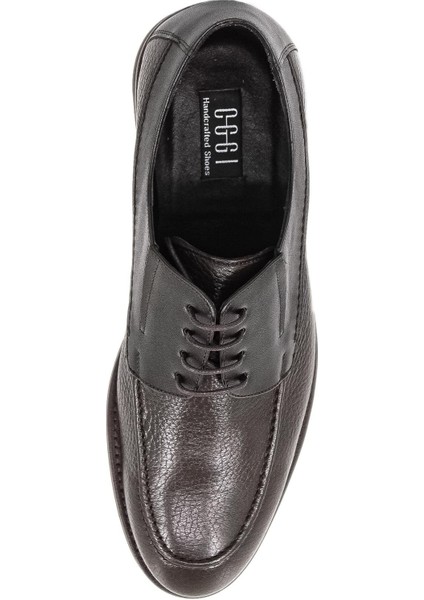 033500-16 Kösele Erkek Klasik Ayakkabı - Koyu Kahverengi