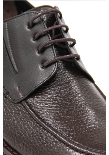 033500-16 Kösele Erkek Klasik Ayakkabı - Koyu Kahverengi