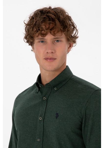 Erkek Koyu Yeşil Gömlek Basic 50316721-VR079 fiyatları