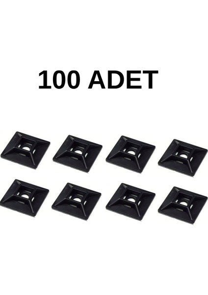 Kablo Bağı Tutucu 19X19 mm – 100 Adet Güçlü Yapışkanlı Kablo Düzenleyici Klips modelleri