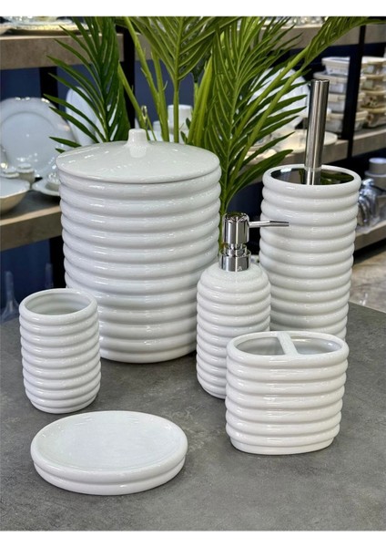 Bagno 6 Parça Porselen Banyo Seti