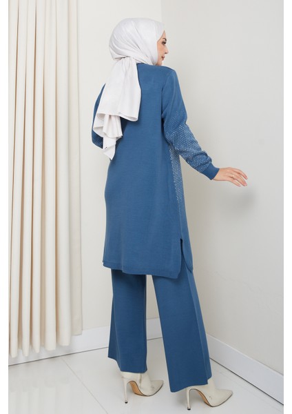 Takım Sim Detaylı Triko Pantolonlu Tunik fırsatları