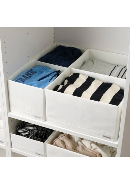 Stuk Bölmeli Kutu Beyaz 20 x 51 x 18 cm