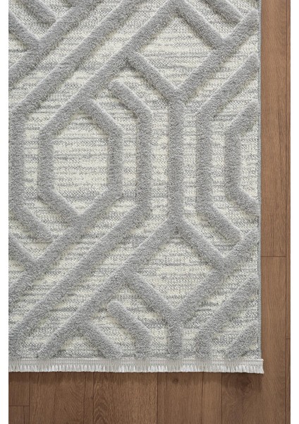 Loop LP024G Gri Halı Dekoratif Sisal Yumuşak Bukleli Tozsuz Salon Halısı Yatak Odası Iskandinav fırsatları