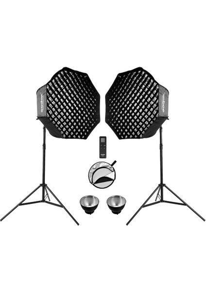 SL60II D 60W LED Beyaz Video Işığı 2'li Kit