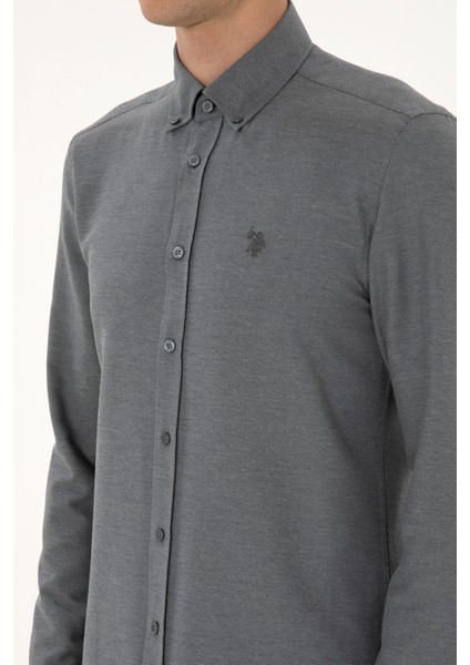 Erkek Antrasit Gömlek Basic 50316723-VR006