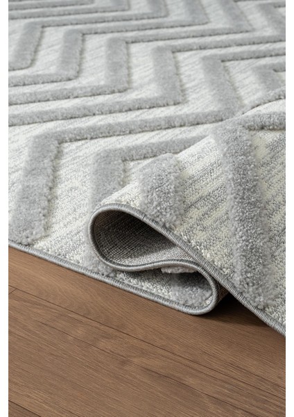 Loop LP023G Gri Halı Dekoratif Sisal Yumuşak Bukleli Tozsuz Salon Halısı Yatak Odası Iskandinav modelleri