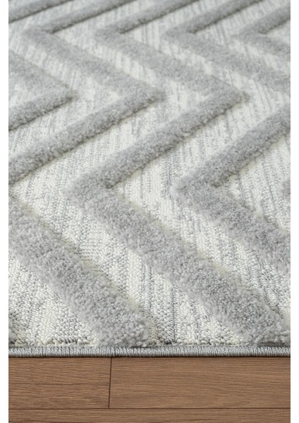 Loop LP023G Gri Halı Dekoratif Sisal Yumuşak Bukleli Tozsuz Salon Halısı Yatak Odası Iskandinav