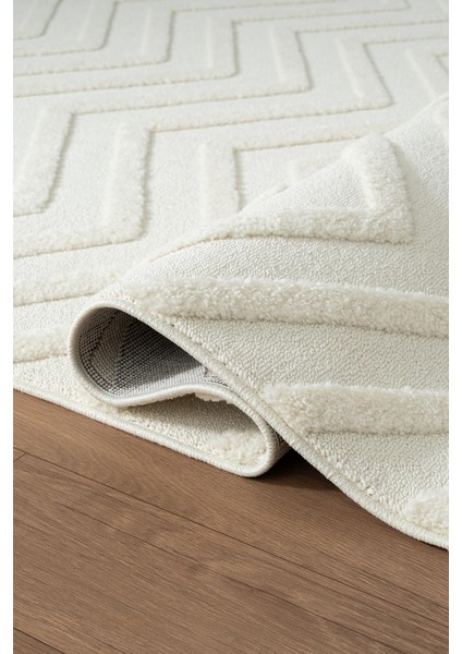 Loop LP023W Beyaz Halı Dekoratif Sisal Yumuşak Bukleli Tozsuz Salon Halısı Yatak Odası Iskandinav modelleri